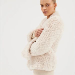 Bubish Faux Valencia Jacket in Oatmeal